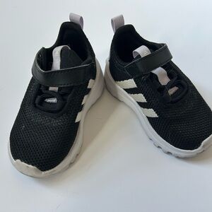 Adidas Kids Black Velcro Sneakers, Sz. 5